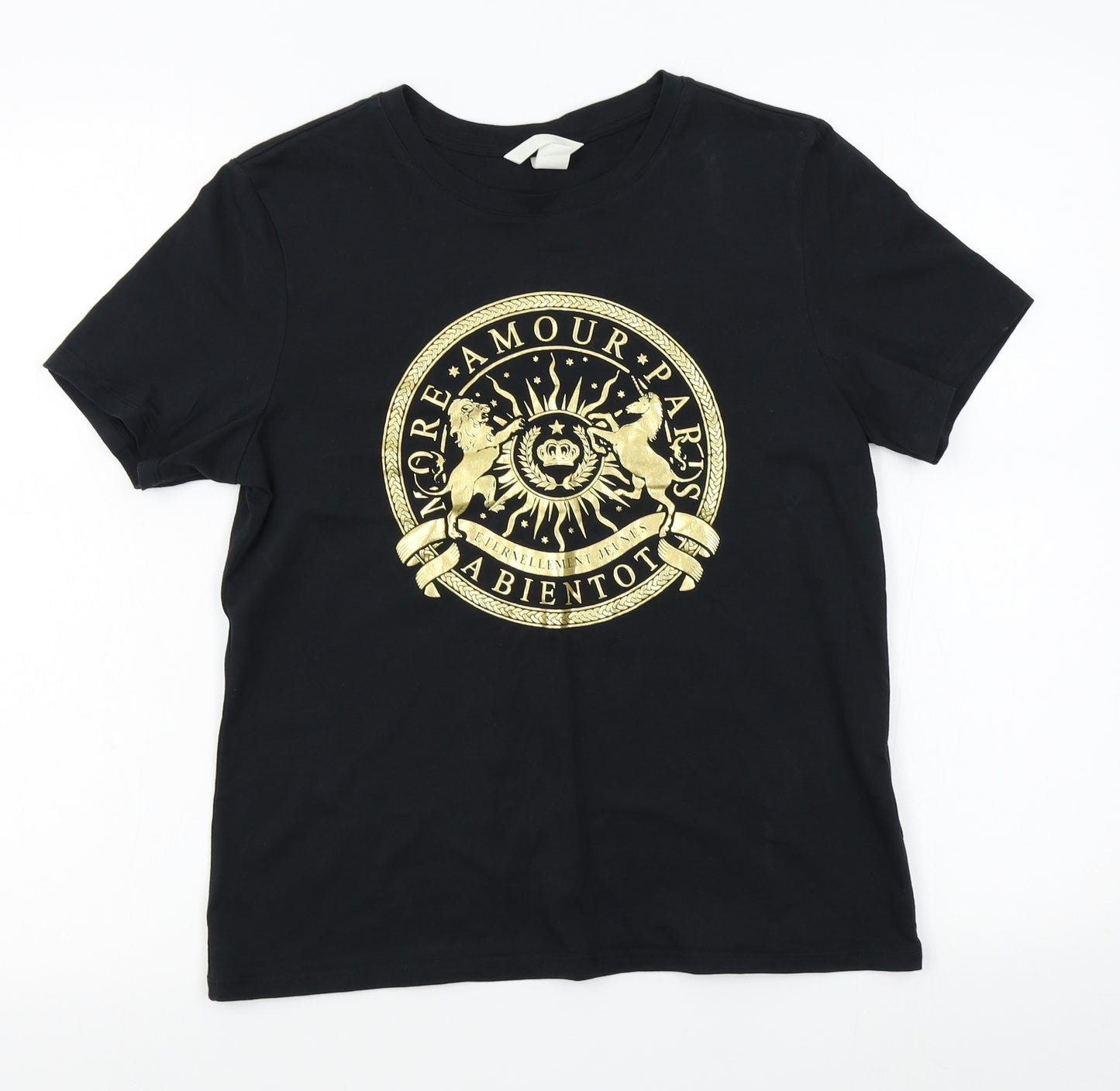 H&M Womens Black   Basic T-Shirt Size S