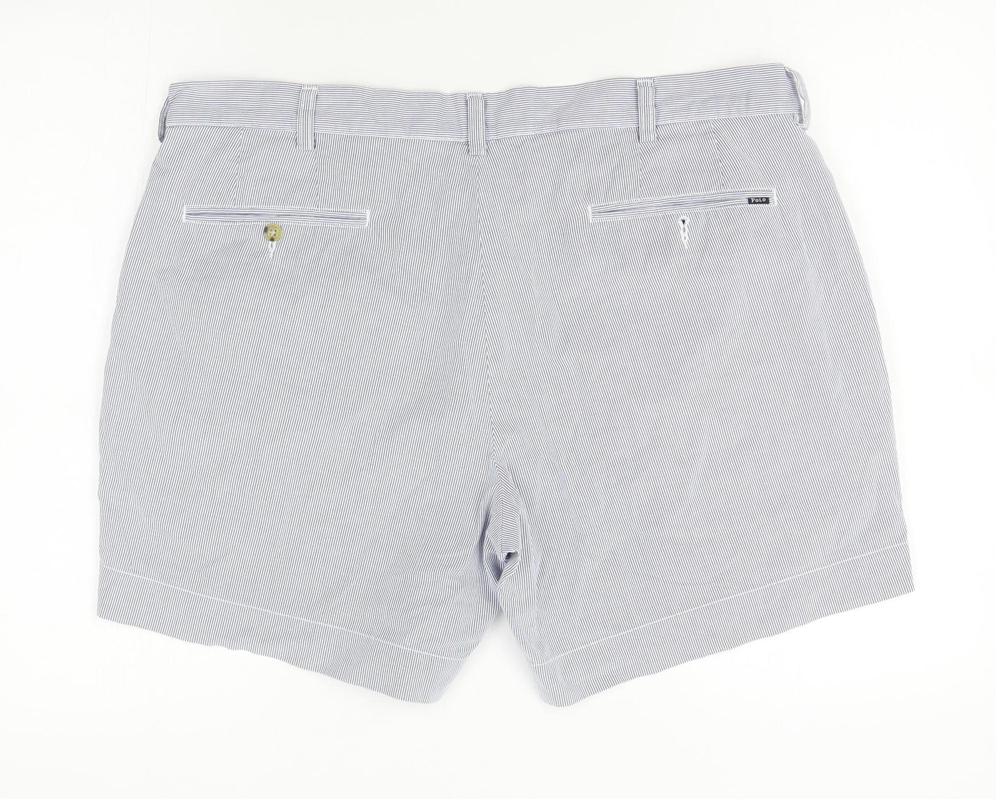 Polo by Ralph Lauren Mens Blue Striped  Bermuda Shorts Size 38