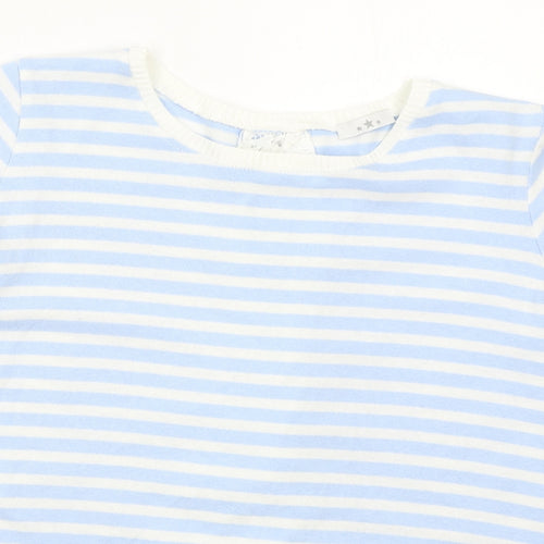Preworn Womens Blue Striped  Pullover Jumper Size M  - lace back