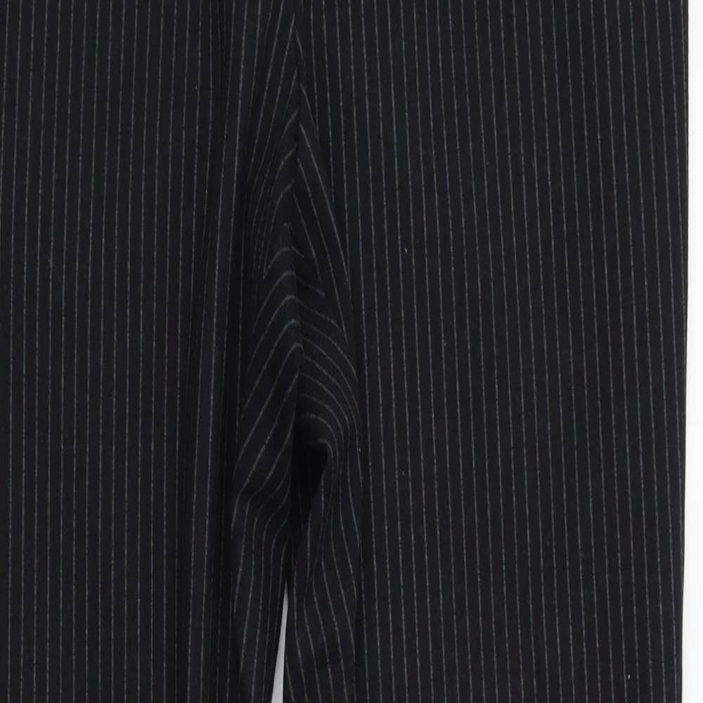 Karl Lagerfeld Womens Black Striped  Trousers  Size L L32 in