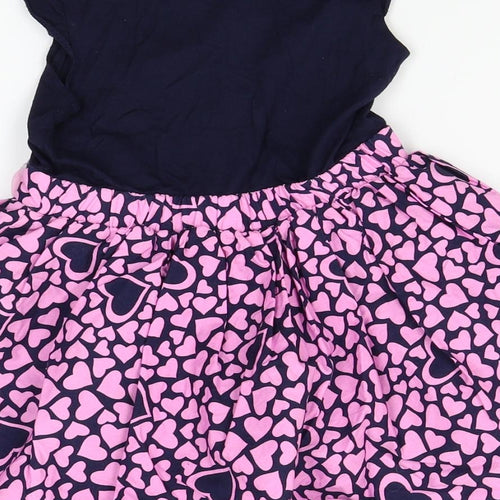 Nutmeg Girls Pink Floral  A-Line  Size 2-3 Years  - heart pattern