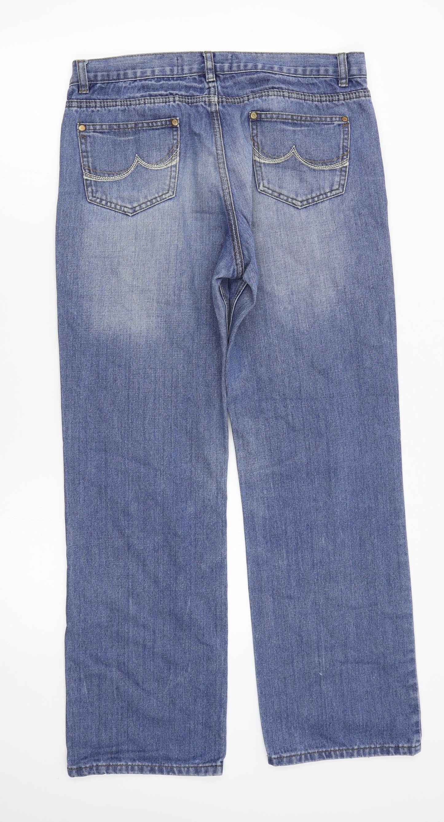 24/7 Womens Blue   Boyfriend Jeans Size 12 L28 in