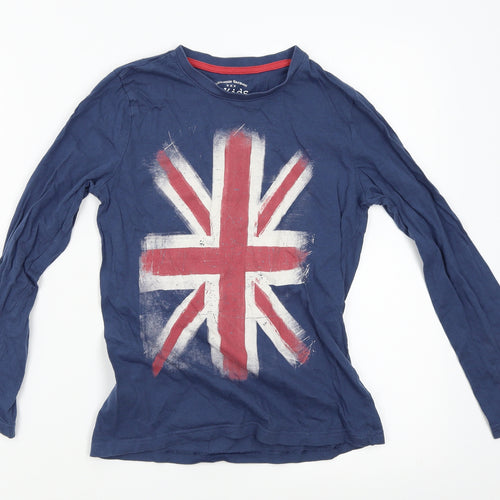 La Redoute Boys Blue   Basic T-Shirt Size 12 Years  - Union Jack, British