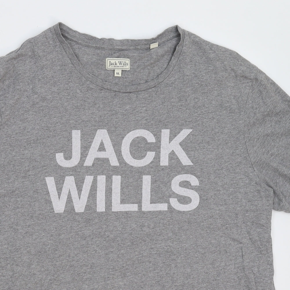 Jack Wills Mens Grey    T-Shirt Size XL