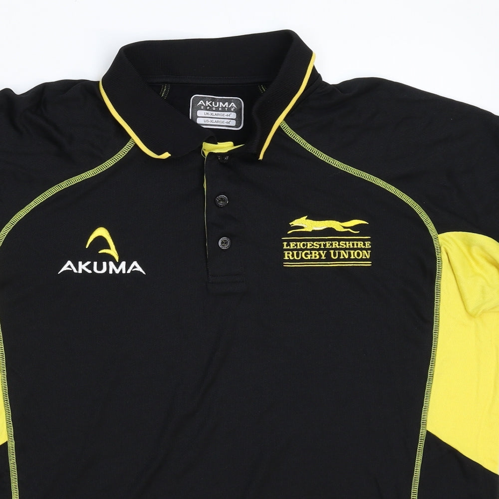 Akuma Mens Black   Jersey Polo Size XL