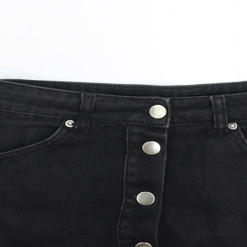 FOREVER 21 Womens Black  Denim Mini Skirt Size S