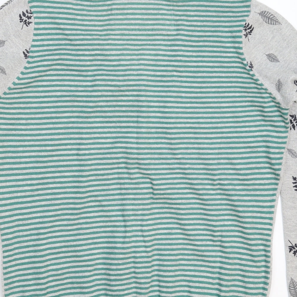 Per Una Womens Grey  Knit Cardigan Jumper Size 10