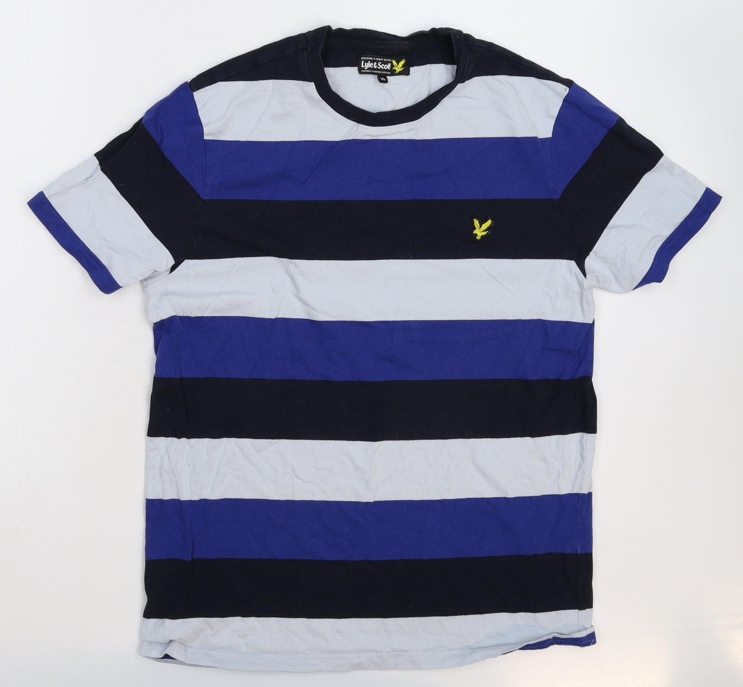 Lyle & Scott Mens Multicoloured Striped   T-Shirt Size XL