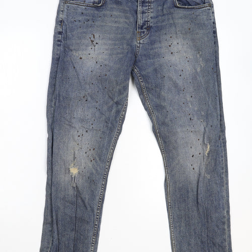 NEXT Mens Blue  Denim Straight Jeans Size 34 L28 in