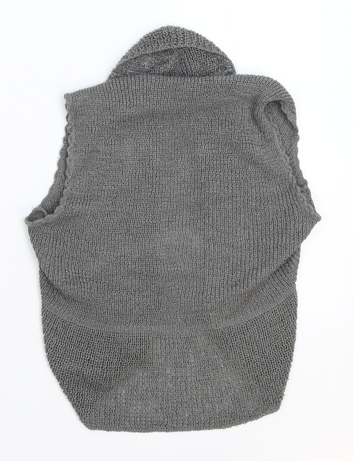 Topshop Womens Grey  Knit Vest Jumper Size 8