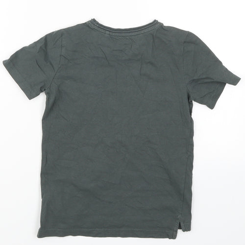 TU Boys Green   Basic T-Shirt Size 6 Years  - Skulls