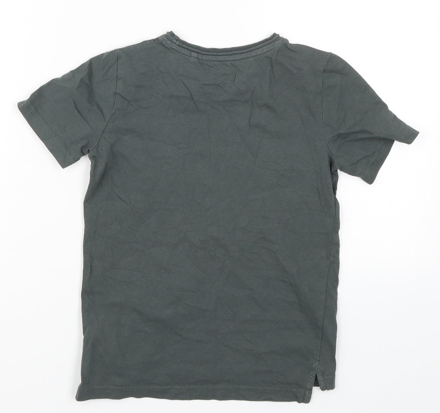 TU Boys Green   Basic T-Shirt Size 6 Years  - Skulls
