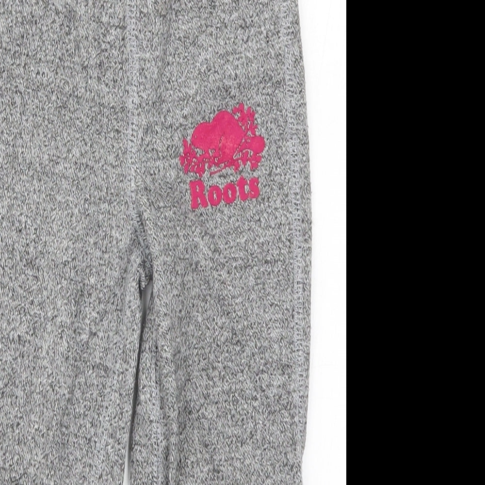 Roots Girls Grey   Sweatpants Trousers Size 3 Years