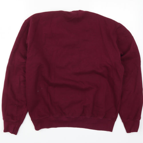 Famona Mens Red   Pullover Sweatshirt Size S  - Triangle Burgundy