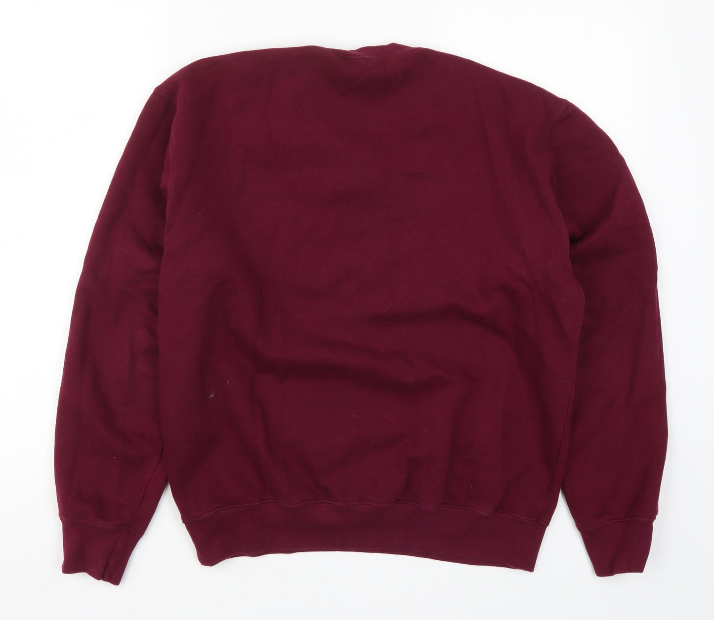Famona Mens Red   Pullover Sweatshirt Size S  - Triangle Burgundy