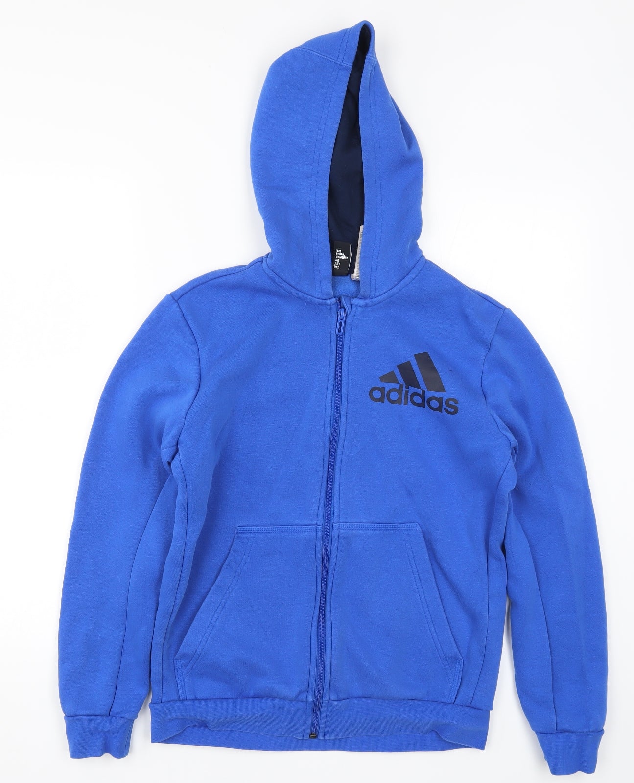 adidas Boys Blue   Full Zip Hoodie Size 13-14 Years