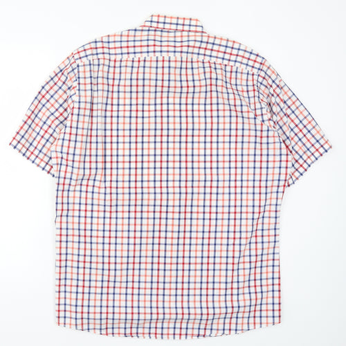 Olymp Mens Red Check   Button-Up Size L  - Blue