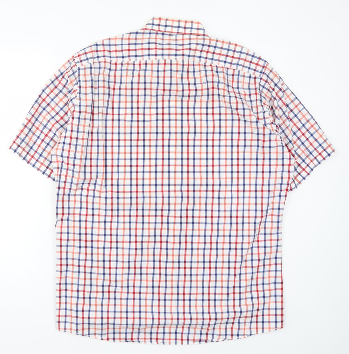 Olymp Mens Red Check   Button-Up Size L  - Blue