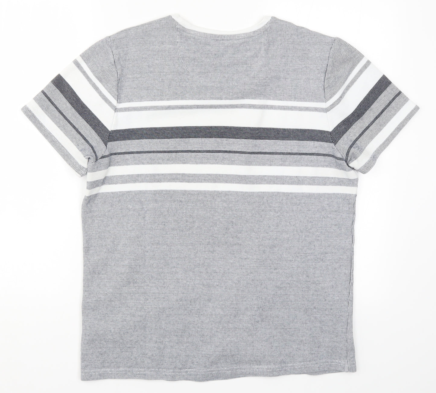 Marks and Spencer Mens Blue Striped   T-Shirt Size M