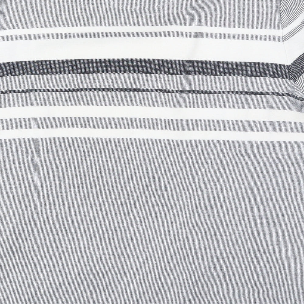 Marks and Spencer Mens Blue Striped   T-Shirt Size M