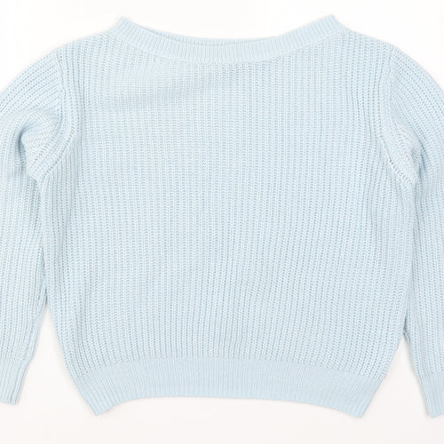SheIn Womens Blue  Knit Pullover Jumper Size S