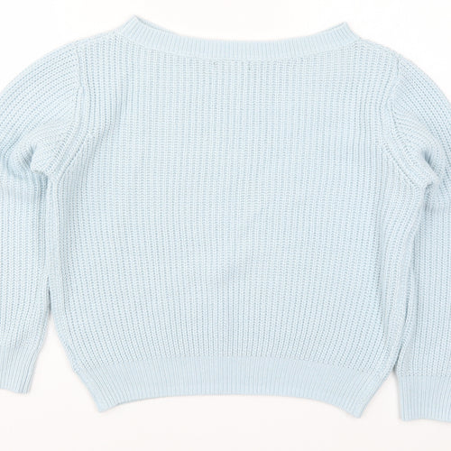 SheIn Womens Blue  Knit Pullover Jumper Size S