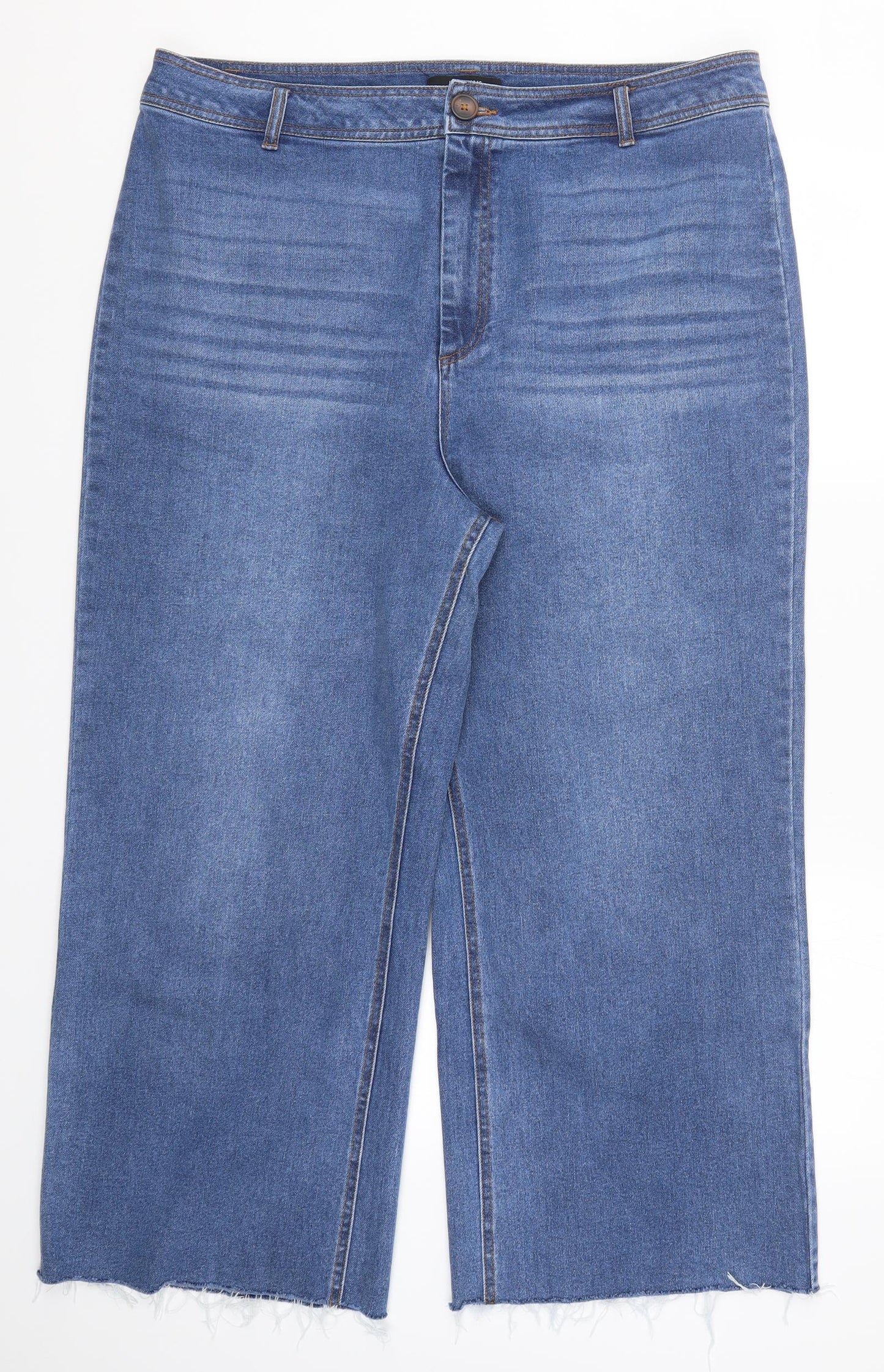 JD Williams Womens Blue  Denim Straight Jeans Size 22 L26.5 in