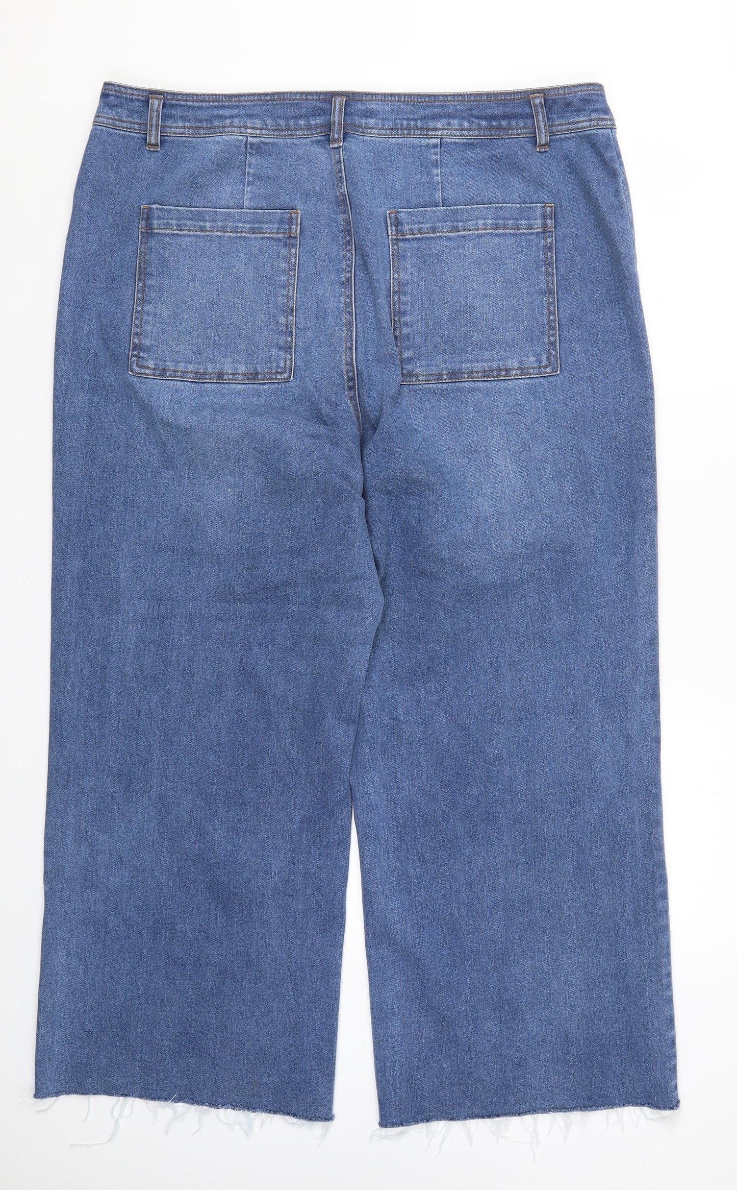 JD Williams Womens Blue  Denim Straight Jeans Size 22 L26.5 in