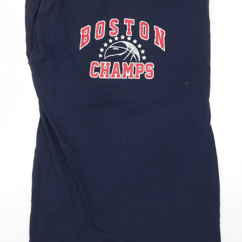 SheIn Womens Blue   Basic Tank Size L  - Boston Champs