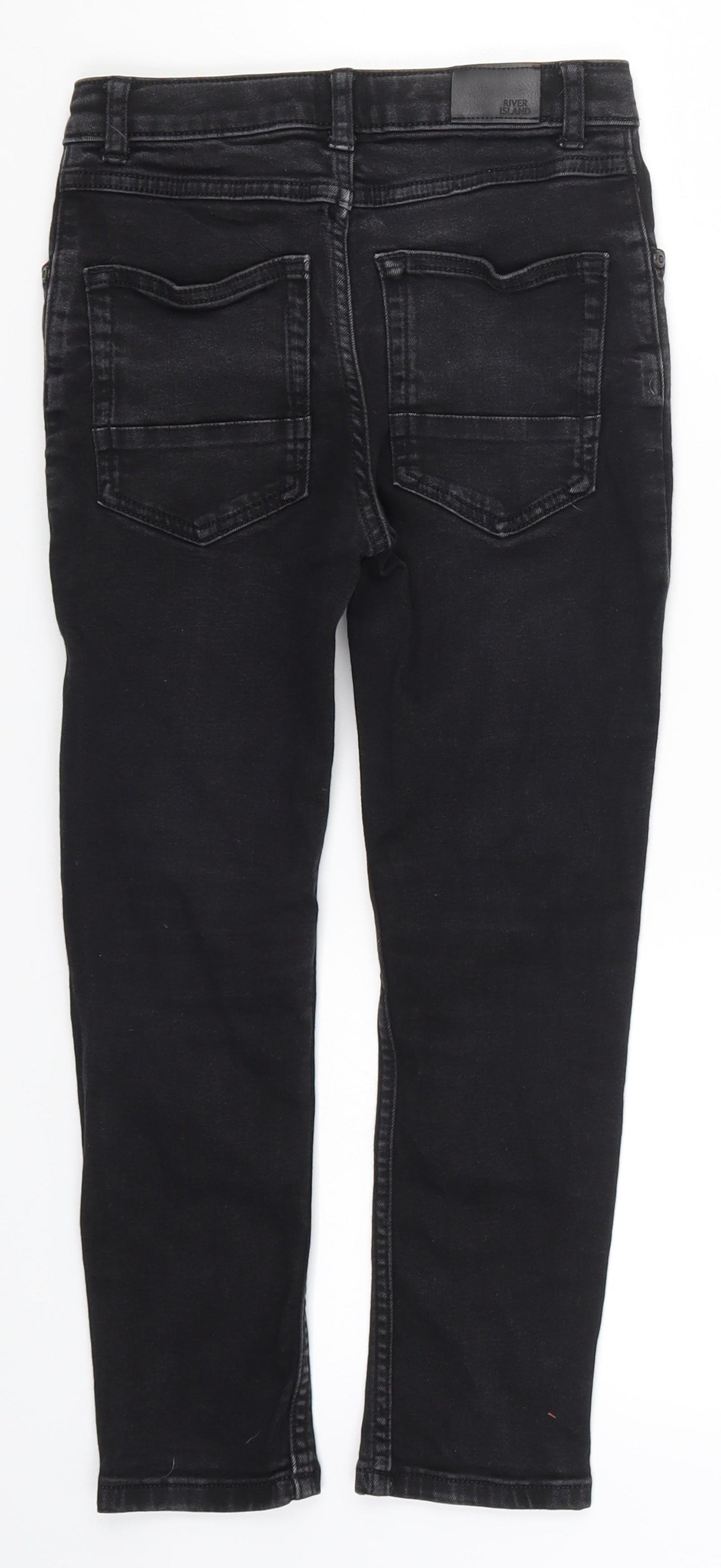 River Island Boys Black  Denim Skinny Jeans Size 9 Years