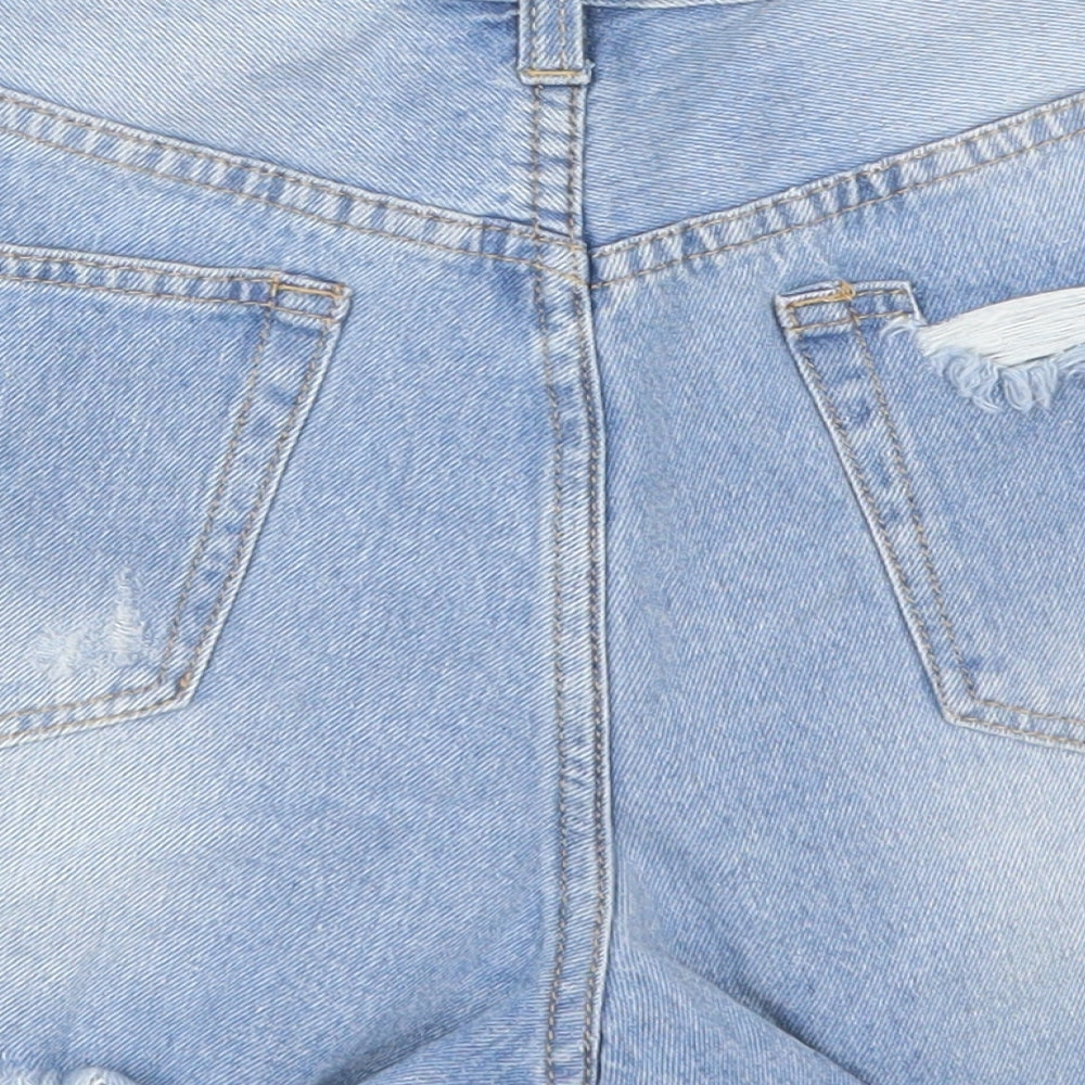Cenfeng Womens Blue  Denim Cut-Off Shorts Size 8 - Distressed Look