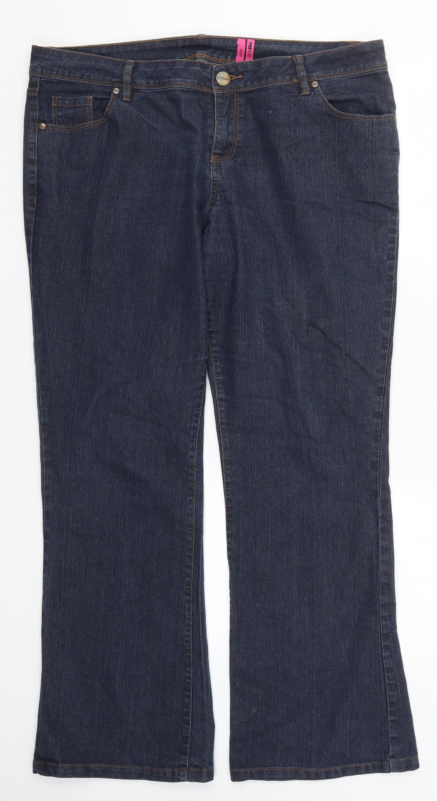 YESYES Womens Blue  Denim Bootcut Jeans Size 18 L30 in