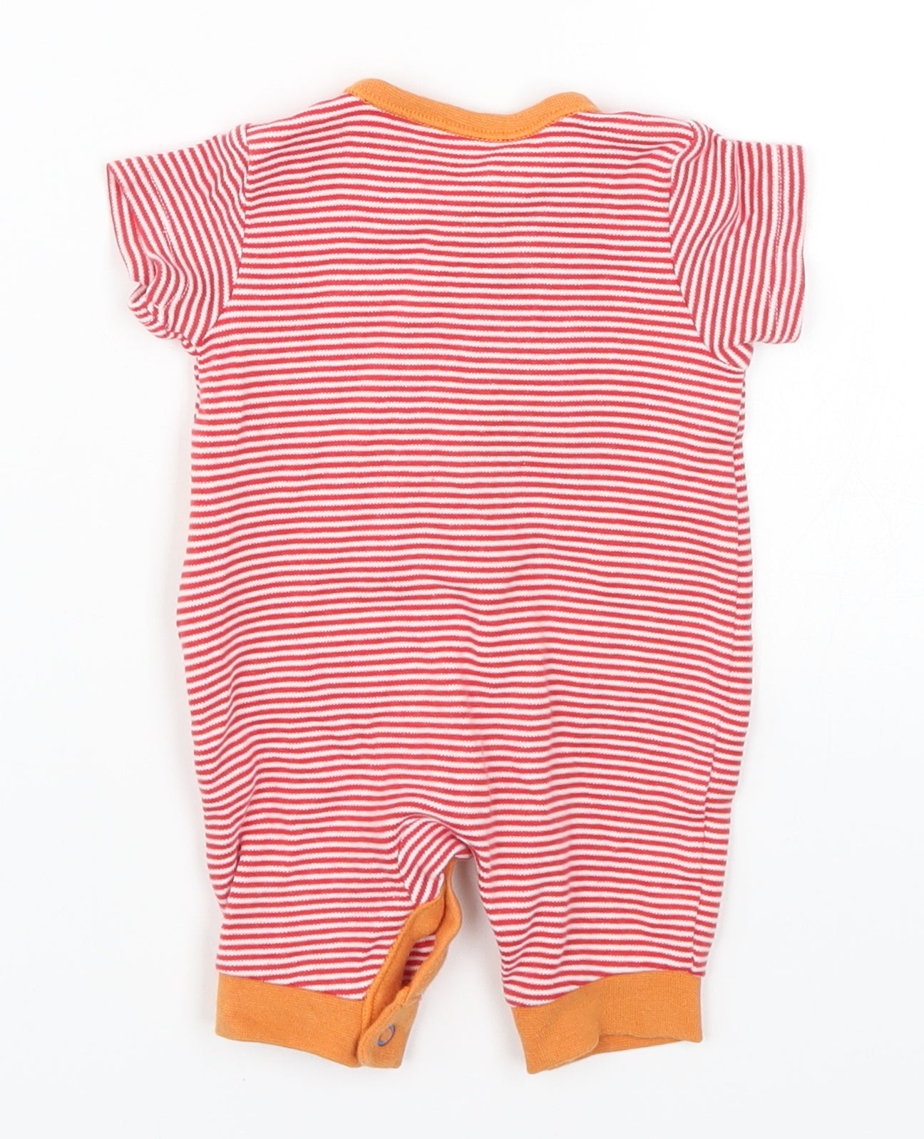 Nutmeg Baby Red Striped  Babygrow One-Piece Size Newborn  - Roar Snore Tiger