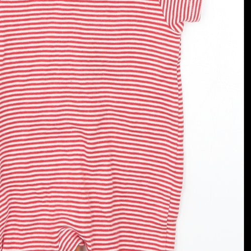 Nutmeg Baby Red Striped  Babygrow One-Piece Size Newborn  - Roar Snore Tiger