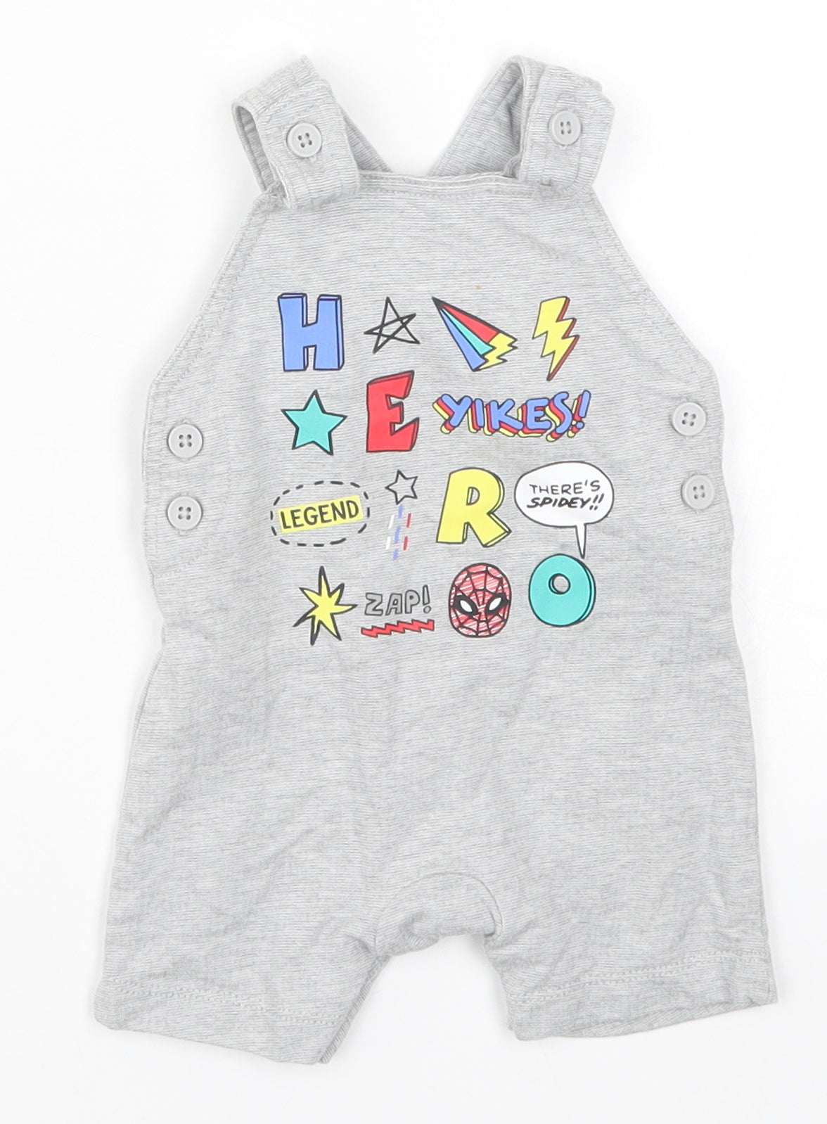 George Baby Grey   Dungaree One-Piece Size 0-3 Months  - Hero