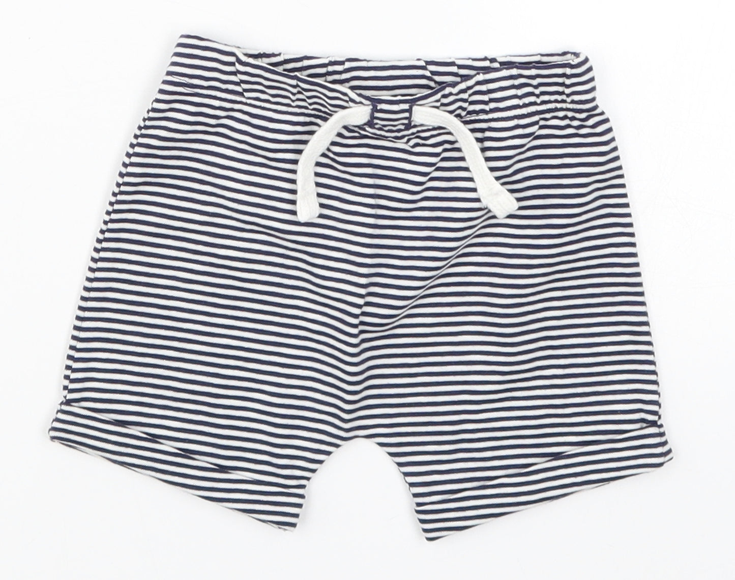 TU Baby Blue Striped  Cropped Trousers Size 3-6 Months