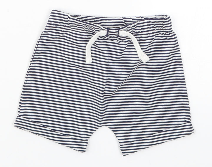 TU Baby Blue Striped  Cropped Trousers Size 3-6 Months