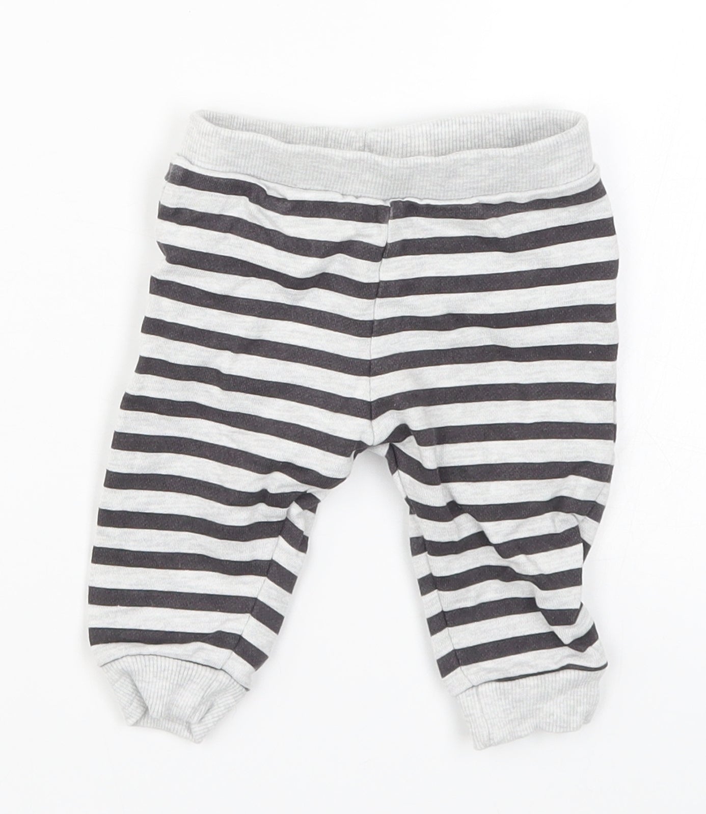 F&F Baby Grey Striped  Sweatpants Trousers Size 3-6 Months