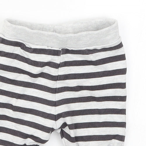 F&F Baby Grey Striped  Sweatpants Trousers Size 3-6 Months