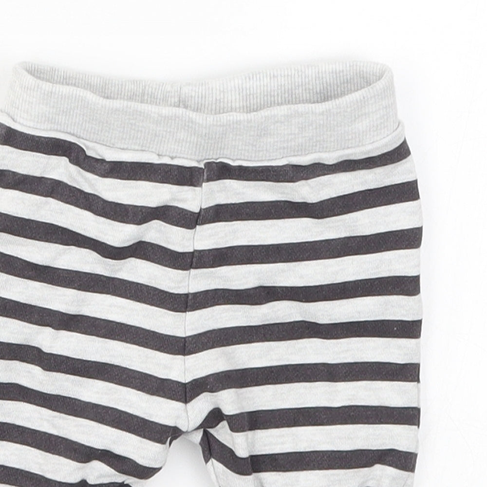 F&F Baby Grey Striped  Sweatpants Trousers Size 3-6 Months