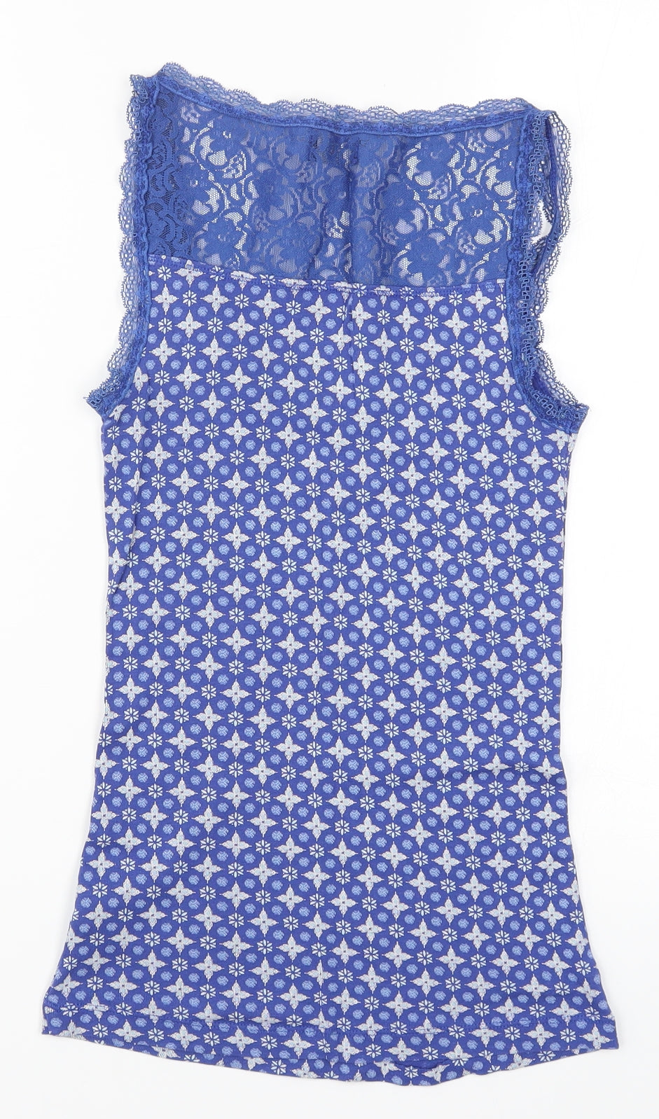 F&F Womens Blue Geometric  Basic Tank Size 8