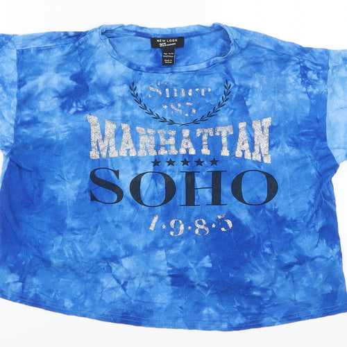 New Look Girls Blue   Basic T-Shirt Size 14-15 Years  - Manhattan Soho