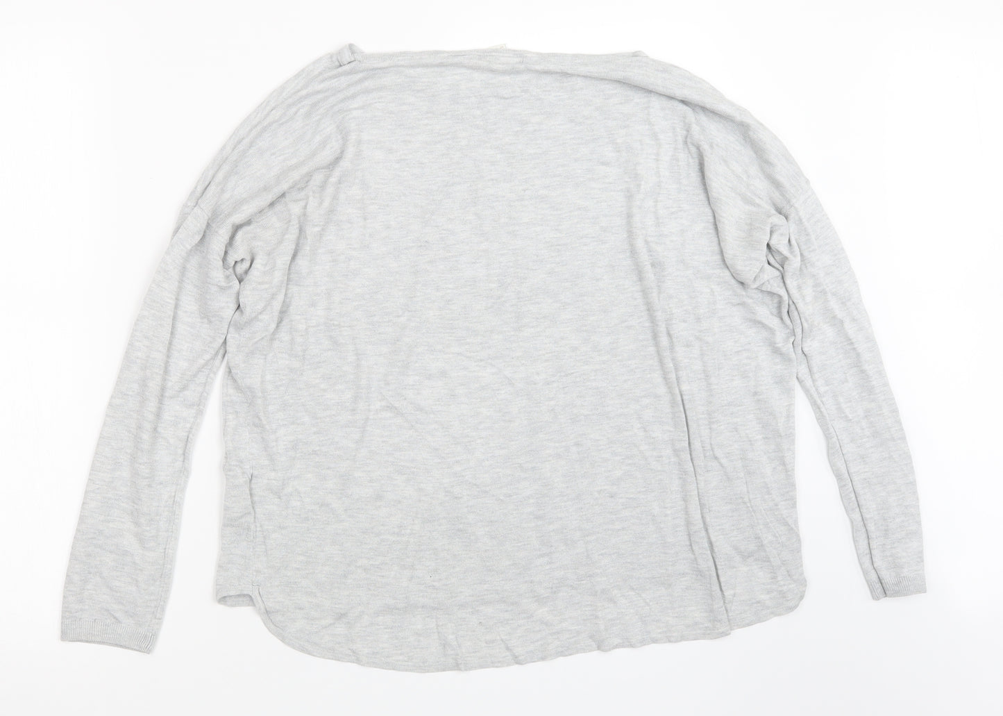 H&M Womens Grey  Knit Pullover Jumper Size L