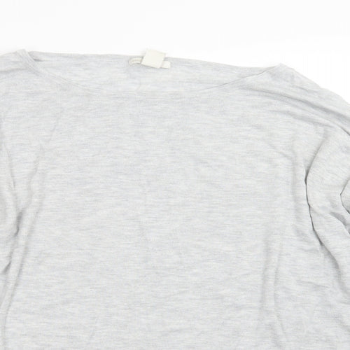 H&M Womens Grey  Knit Pullover Jumper Size L