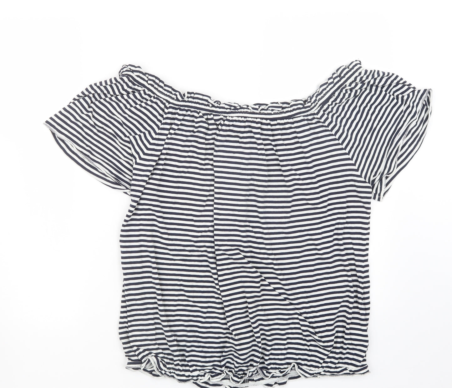 NEXT Womens Blue Striped  Basic T-Shirt Size 18