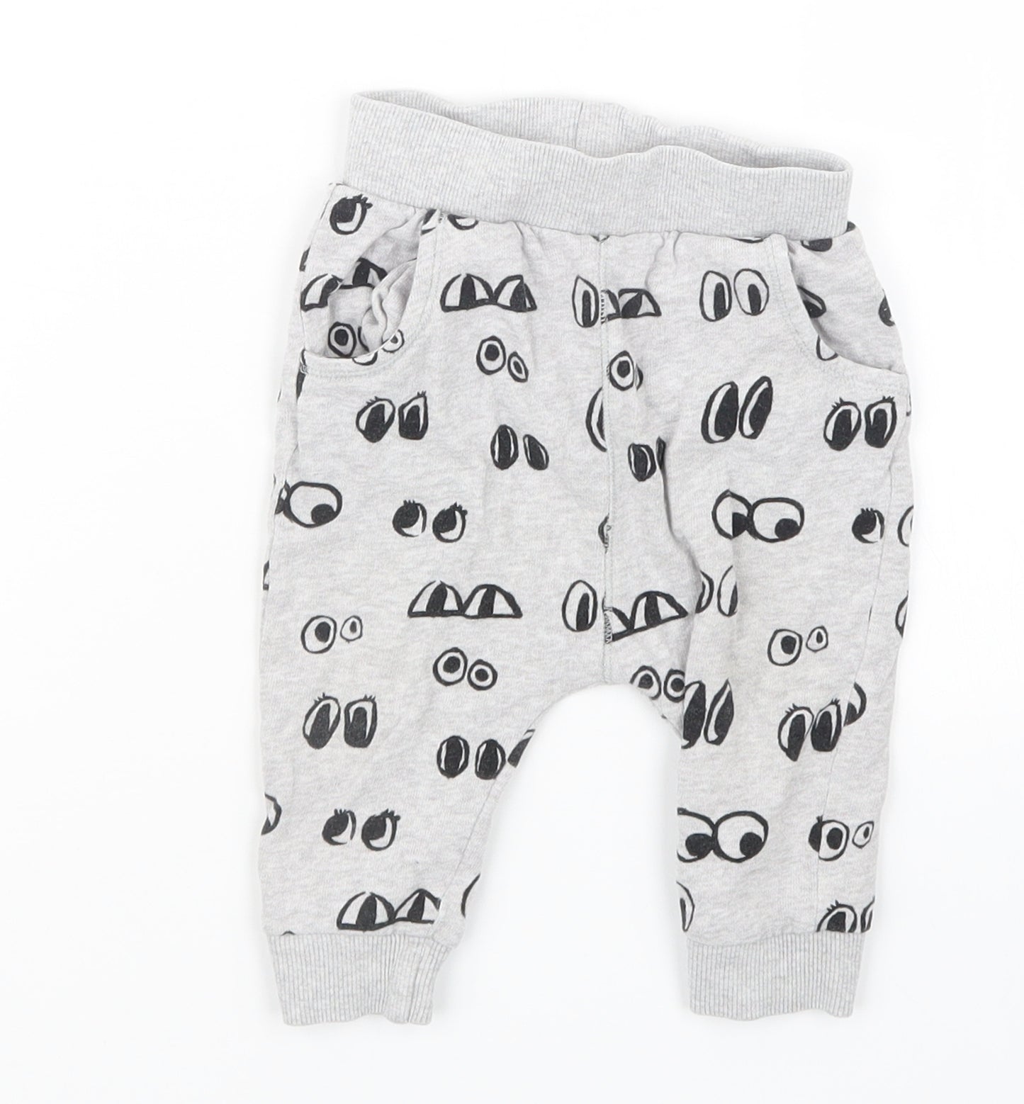 NEXT Baby Grey   Jogger Trousers Size 6-9 Months