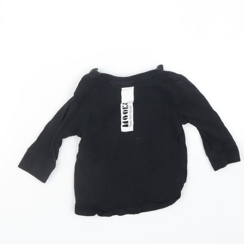 MOOKS Boys Black   Basic T-Shirt Size 3-6 Months