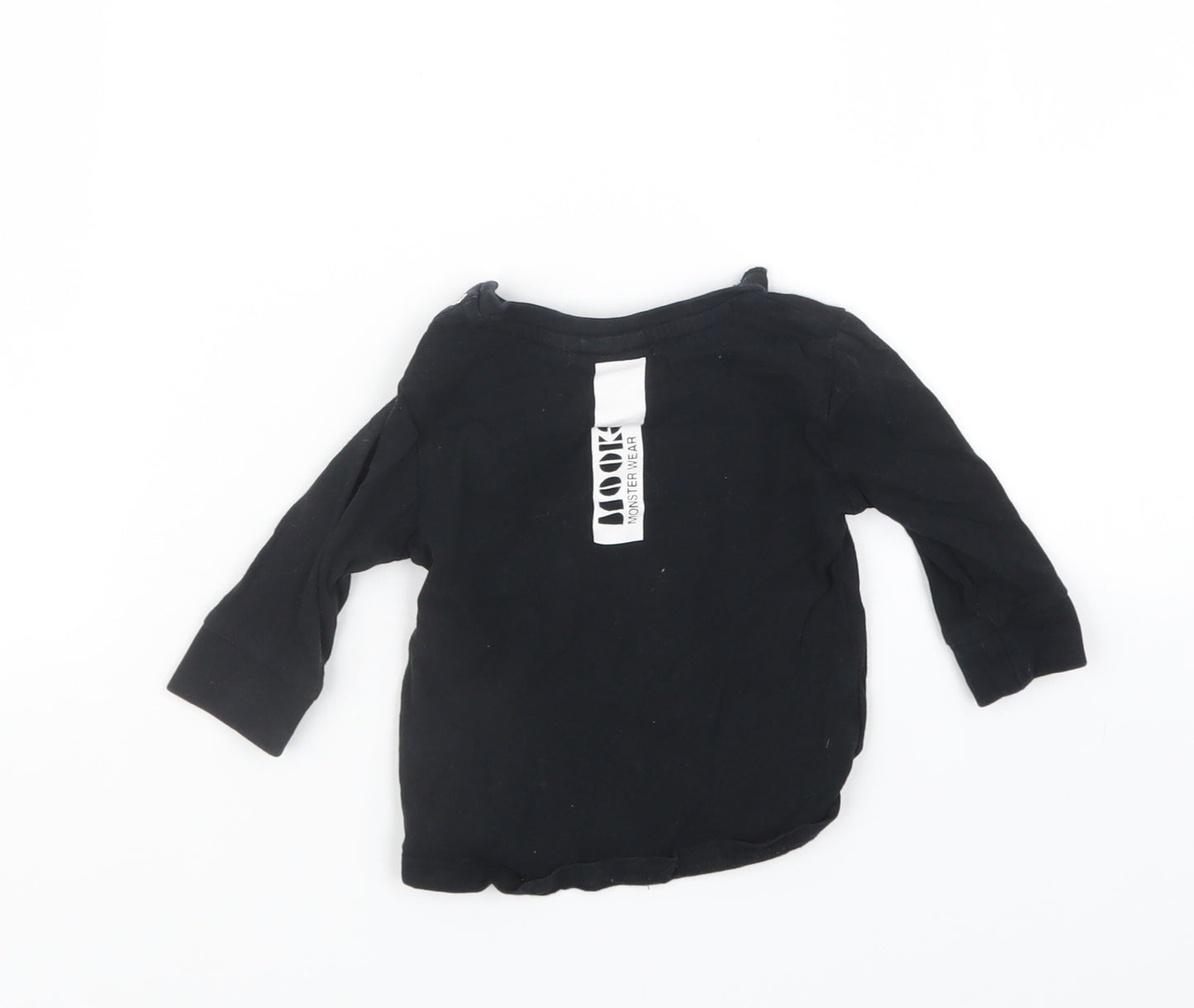 MOOKS Boys Black   Basic T-Shirt Size 3-6 Months