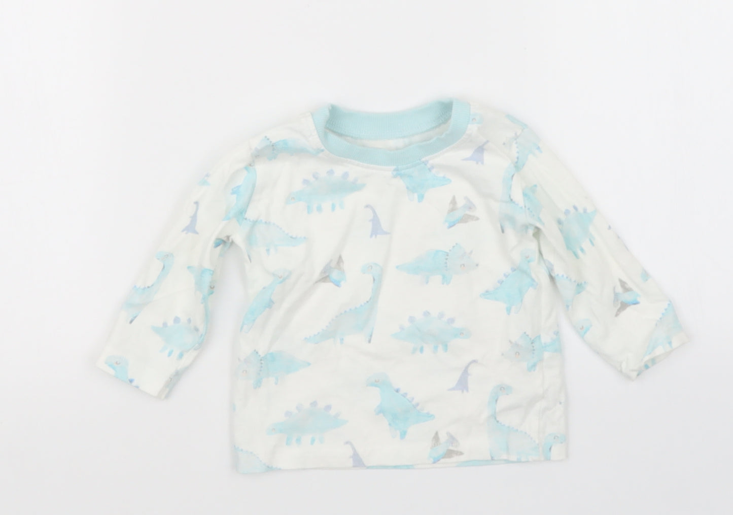 George Boys Blue Geometric  Basic T-Shirt Size 3-6 Months