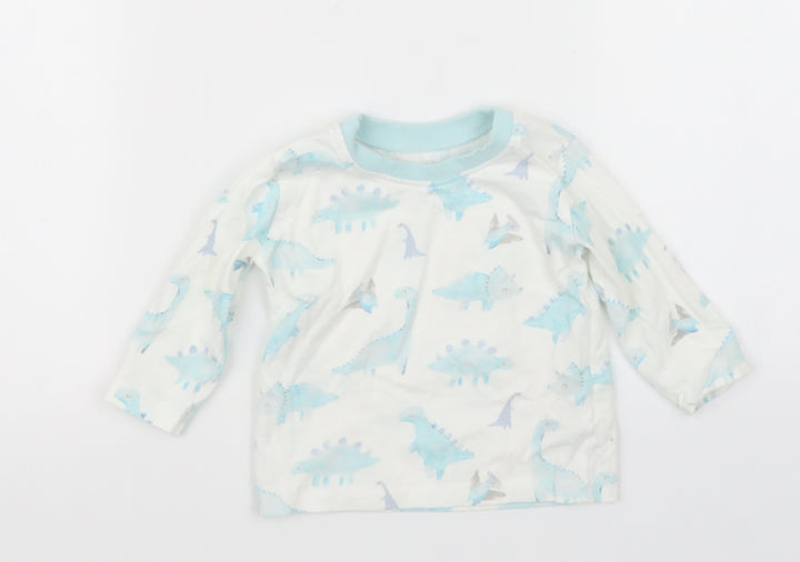George Boys Blue Geometric  Basic T-Shirt Size 3-6 Months